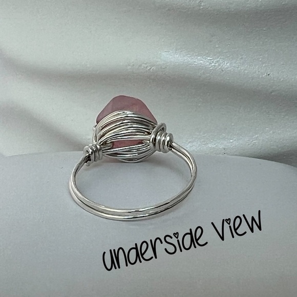 ARTISAN Rose Quartz 925 Silver Ring - Picture 4 of 15